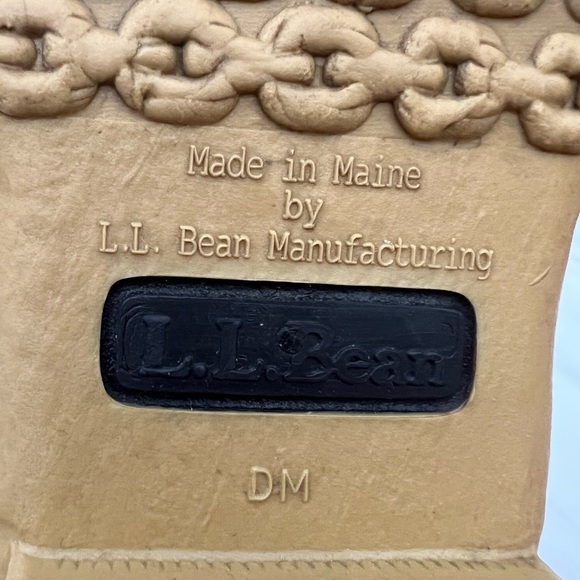 Rare! L.L. Bean Tall 16” shearling lamb fur lined tumbled leather duck boot 7 - Picture 10 of 11